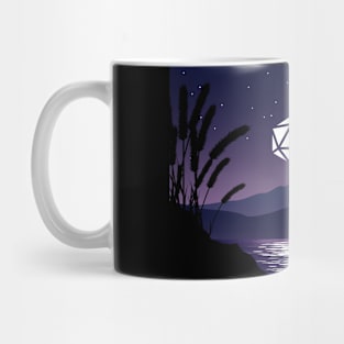 Full Moon D20 Dice RPG Night Roleplaying Landscapes Mug